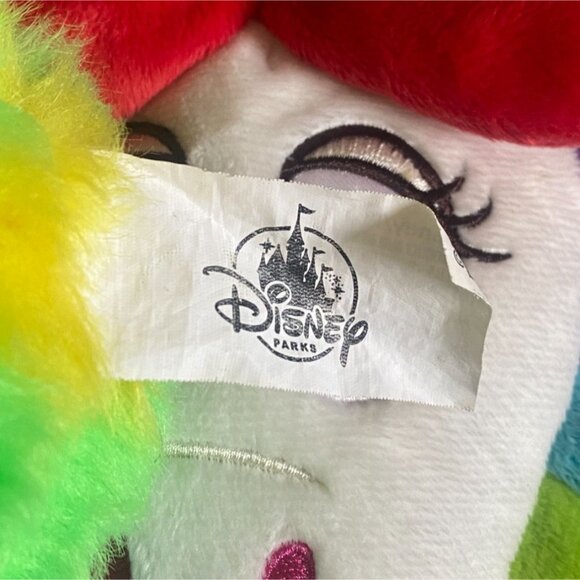 Disney Parks Inside Out Rainbow Unicorn Plush Purse W/Fluffy Charm-GUC - Picture 4 of 8